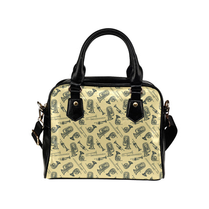 Tuba Pattern Print Design 01 Shoulder Handbag