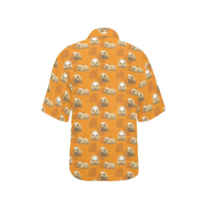 Guinea Pig Print Design LKS403 Women's Hawaiian Shirt