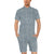 Damask Elegant Teal Print Pattern Men's Romper