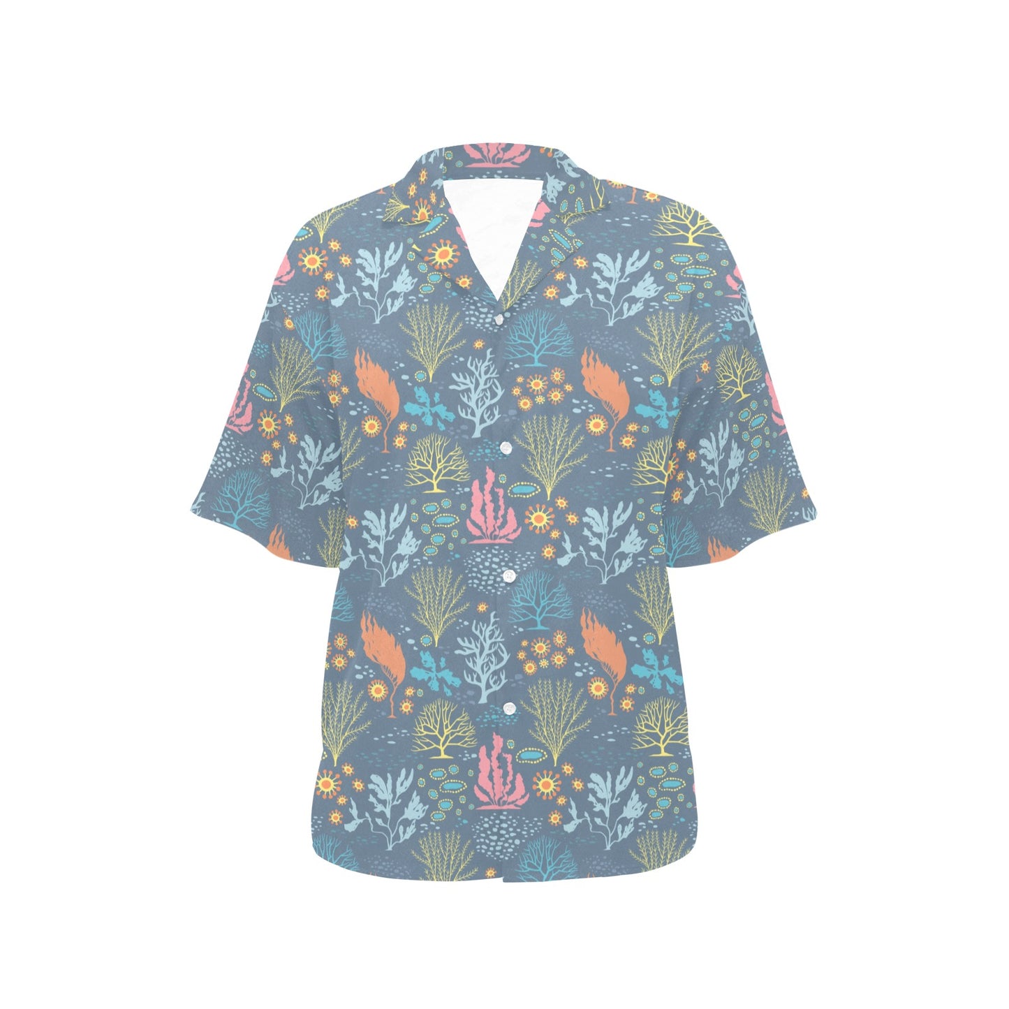 Seaweed Print Design LKS304 Women's Hawaiian Shirt