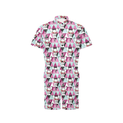 Chihuahua Cute Triangle Pattern Men's Romper