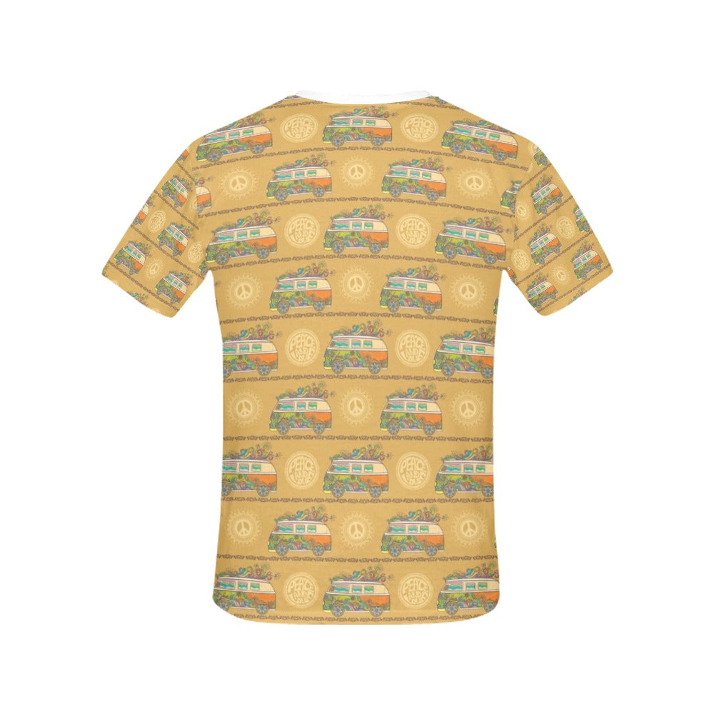 Hippie Van Print Design LKS304 Women's  T-shirt