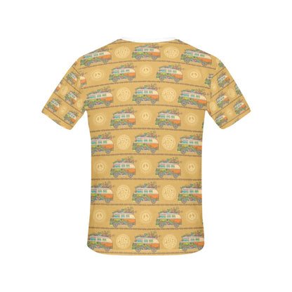 Hippie Van Print Design LKS304 Women's  T-shirt