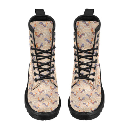 Chicken Boho Style Pattern Women's Boots