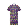 Dragonfly Neon Color Print Pattern Men's Romper