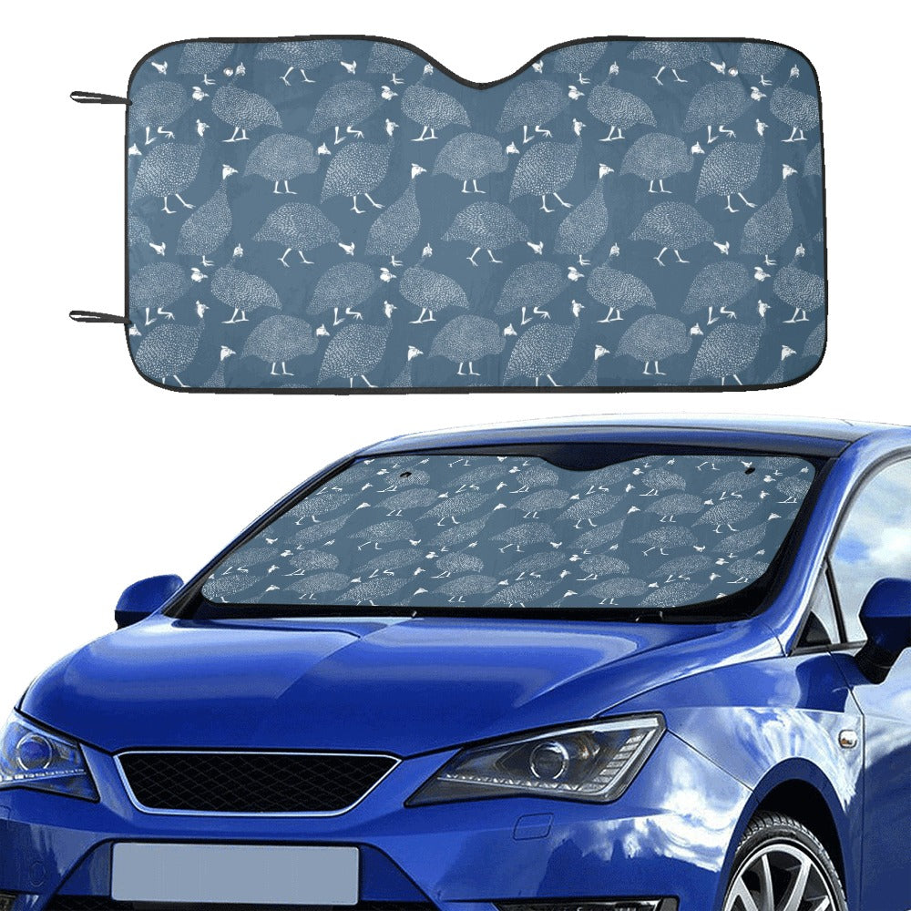 Guinea Fowl Print Design LKS401 Car front Windshield Sun Shade