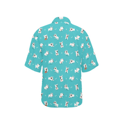 Bull Terriers Pattern Print Design 07 Women's Hawaiian Shirt