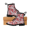 Red Hibiscus Pattern Print Design HB01 Women's Boots