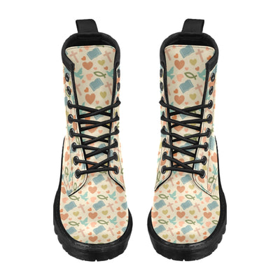 Christian Symbol Pattern Women's Boots