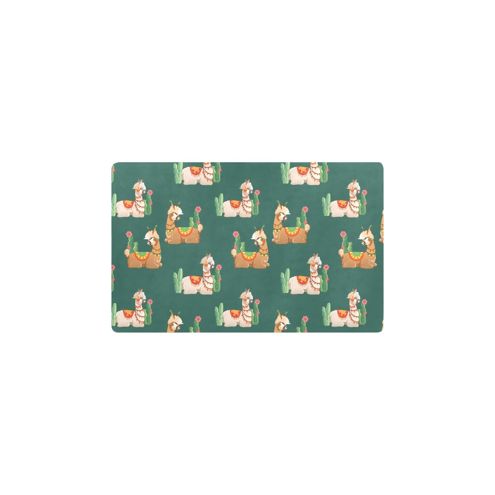 Llama Cactus Pattern Print Design 07 Kitchen Mat