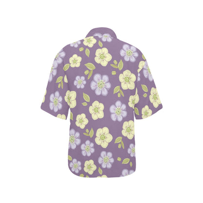 Anemone Pattern Print Design AM013 Women's Hawaiian Shirt