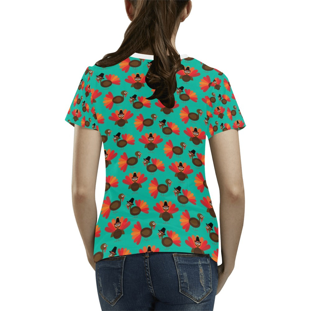 Thanksgiving Print Design LKS307 Women's  T-shirt