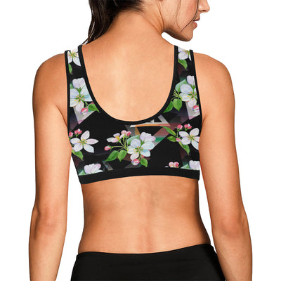 Apple blossom Pattern Print Design AB07 Sports Bra