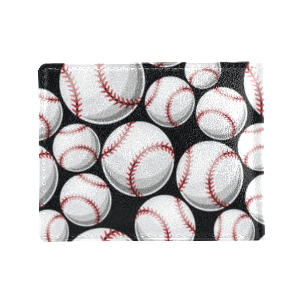 Baseball Black Background Men's ID Card Wallet