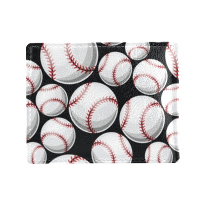 Baseball Black Background Men's ID Card Wallet