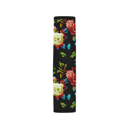 Peony Pattern Print Design PE07 Car Seat Belt Cover