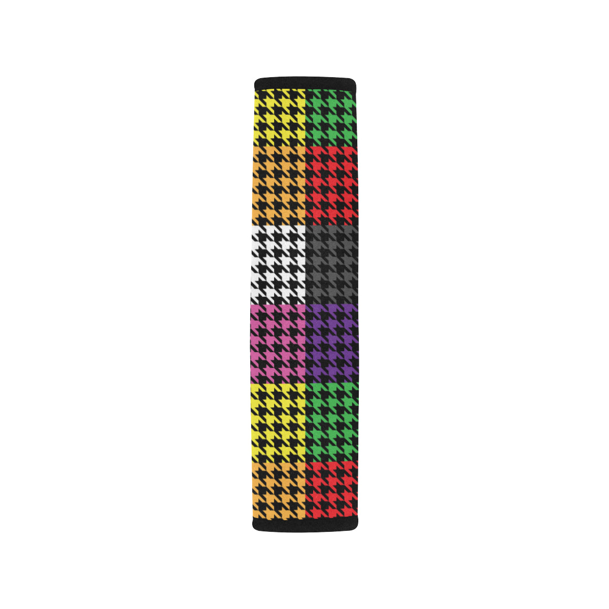 Houndstooth Colorful Pattern Print Design 01 Car Seat Belt Cover