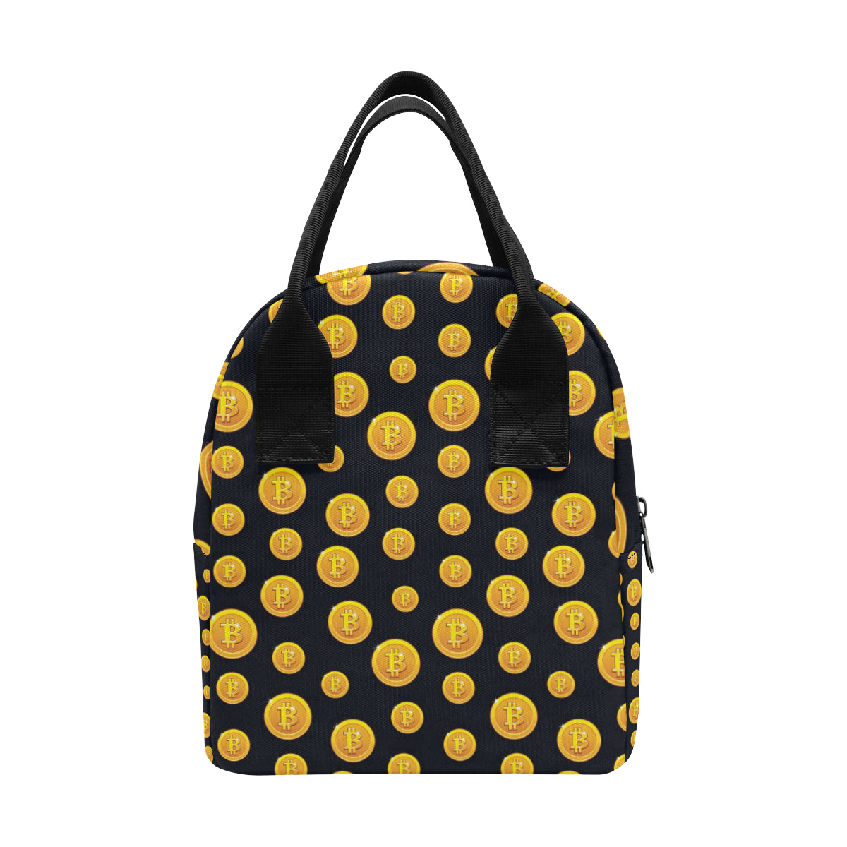 Bitcoin Pattern Print Design DO04 Insulated Lunch Bag