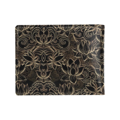 Lotus Gold Mandala Design Themed Men's ID Card Wallet