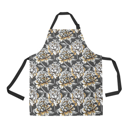 Peony Pattern Print Design PE06 Apron with Pocket