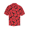 Hibiscus Red Pattern Print Design LKS306 Men's Hawaiian Shirt