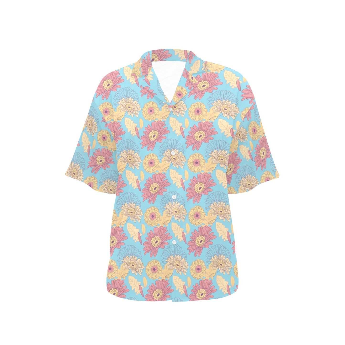 Gerberas Pattern Print Design GB04 Women's Hawaiian Shirt