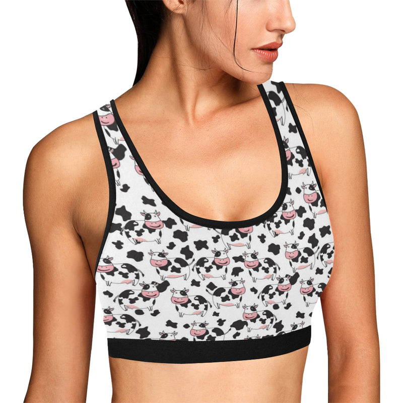 Cow Pattern Print Design 02 Sports Bra