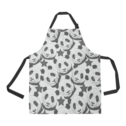 Panda Pattern Print Design A02 Apron with Pocket
