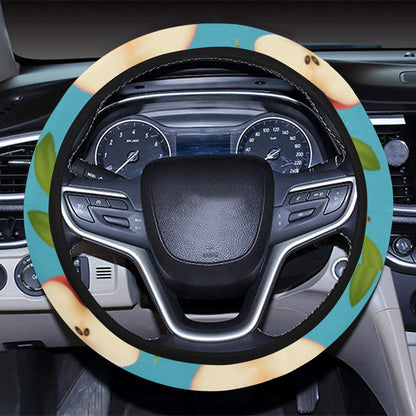Apple Pattern Print Design AP012 Steering Wheel Cover with Elastic Edge