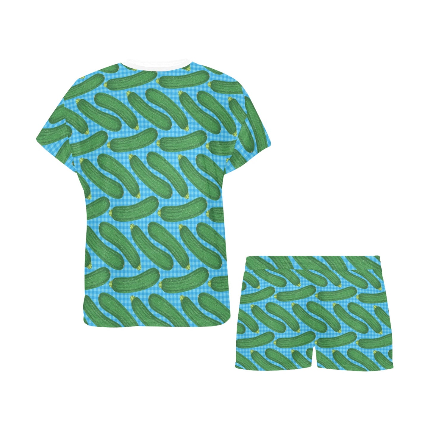 Zucchini Print Design LKS301 Women's Short Pajama Set