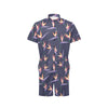 Bird Of Paradise Pattern Print Design BOP015 Men's Romper