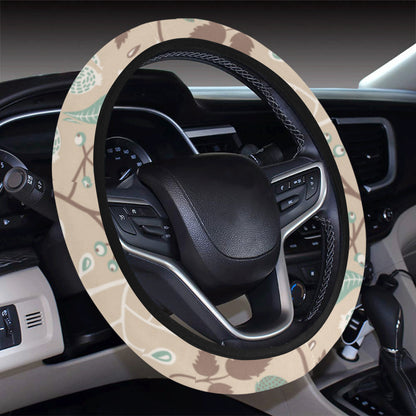 Owl Pattern Print Design A02 Steering Wheel Cover with Elastic Edge