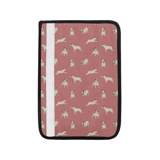 Bull Terriers Pattern Print Design 09 Car Seat Belt Cover