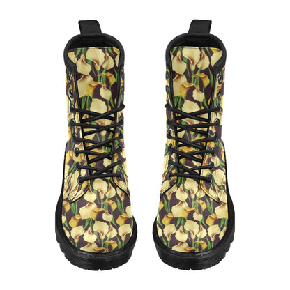 Lily Pattern Print Design LY013 Women's Boots