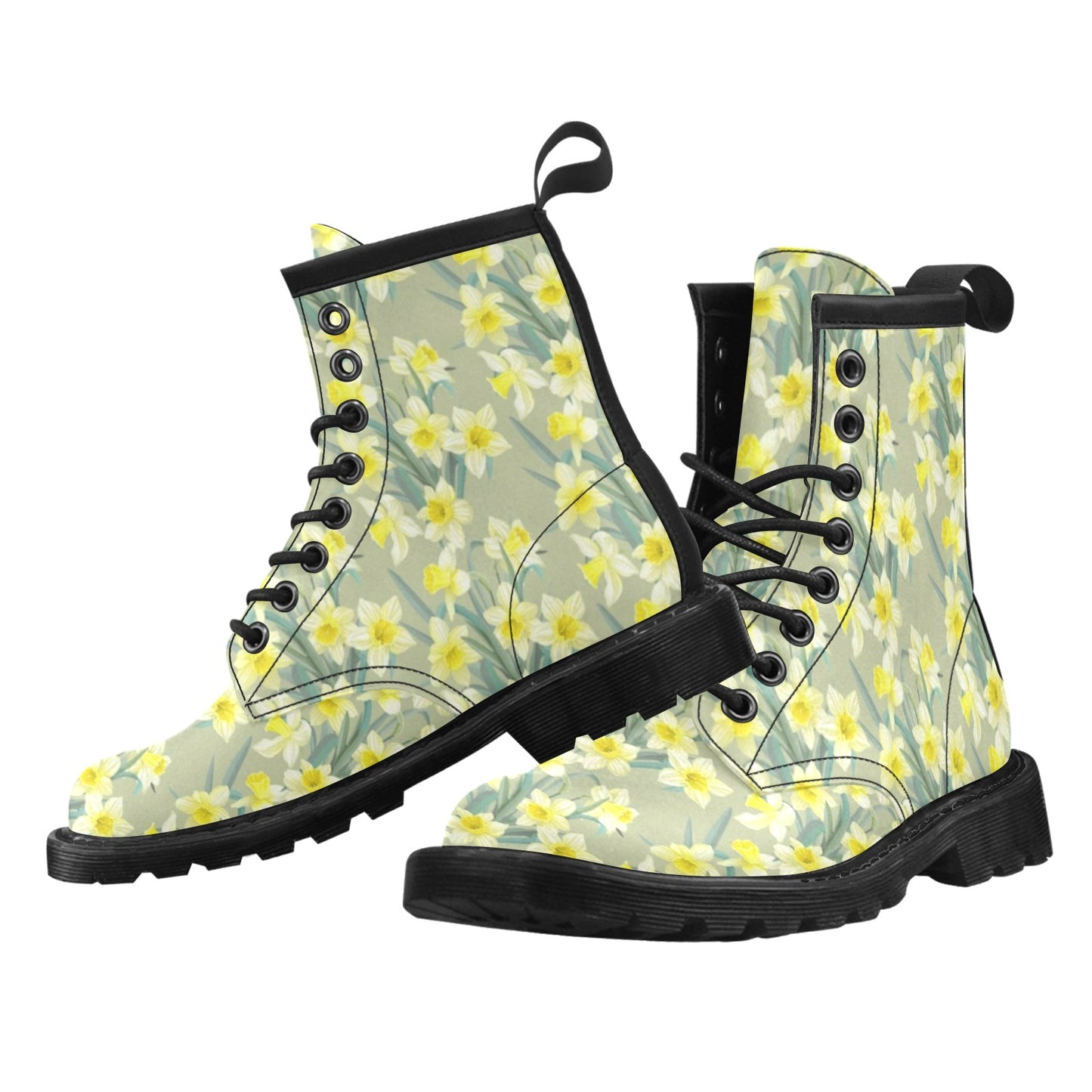 Daffodils Pattern Print Design DF01 Women's Boots