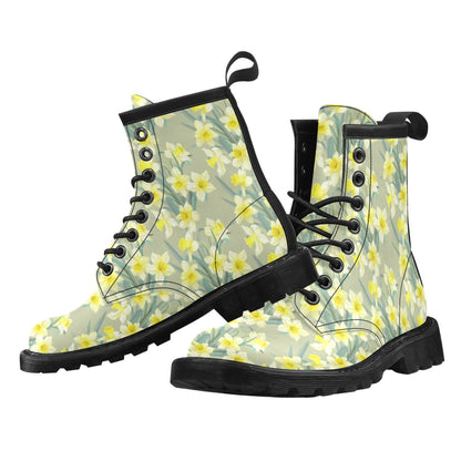 Daffodils Pattern Print Design DF01 Women's Boots
