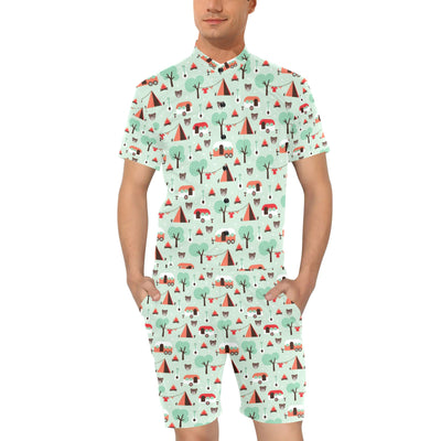 Camper Tent Pattern Print Design 01 Men's Romper