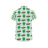 Alien UFO Pattern Print Design 04 Men's Short Sleeve Button Up Shirt