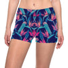 Tropical Flower Pattern Print Design TF024 Yoga Shorts