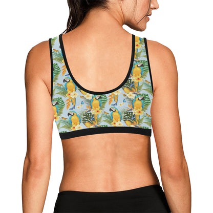 Parrot Pattern Print Design A04 Sports Bra