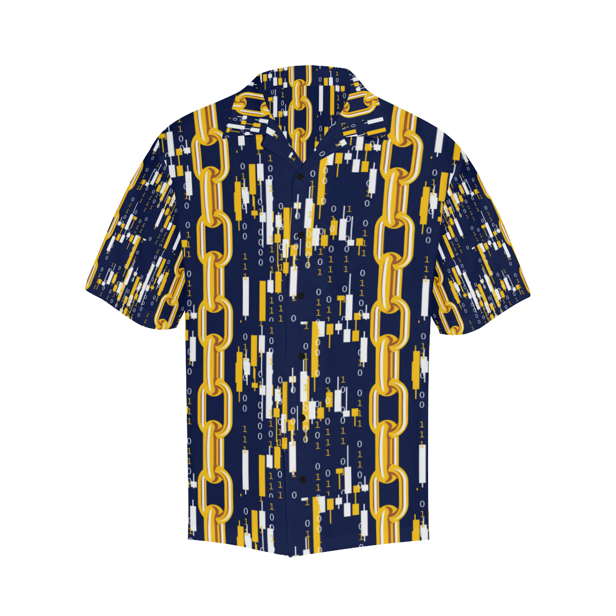 Cryptocurrency Chain Pattern Print Design 03 Men's Hawaiian Shirt