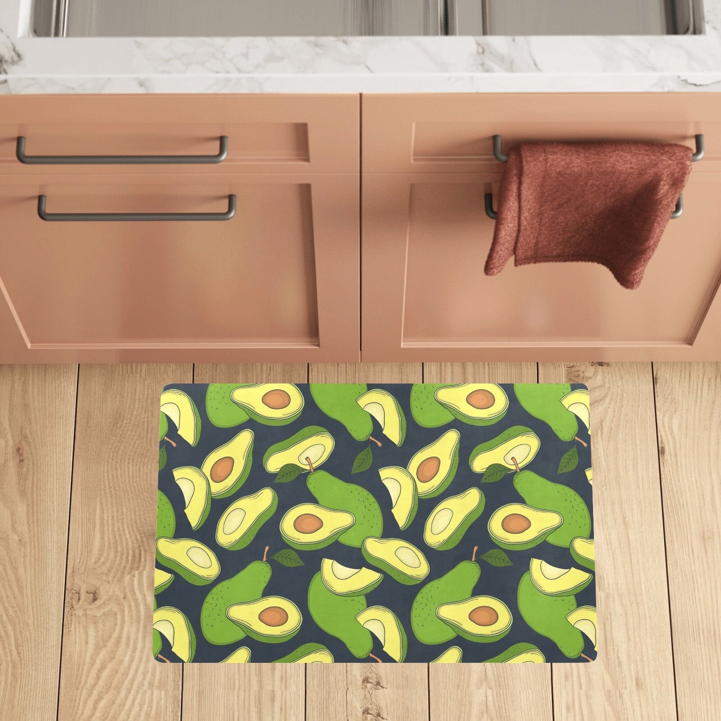 Avocado Pattern Print Design AC013 Kitchen Mat