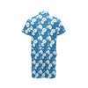 Hibiscus Pattern Print Design HB03 Men's Romper