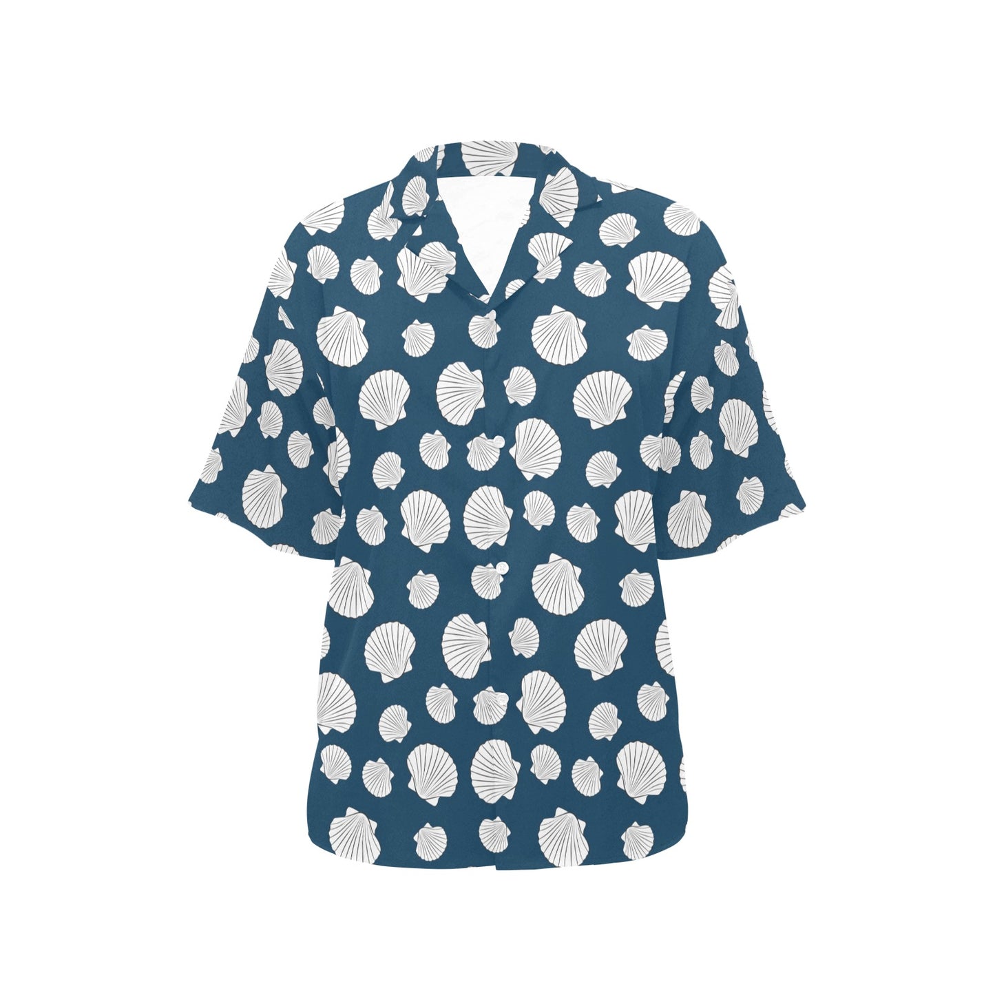 Seashell Print Design LKS3012 Women's Hawaiian Shirt