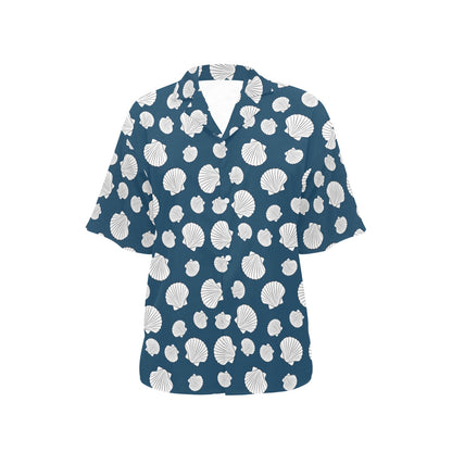 Seashell Print Design LKS3012 Women's Hawaiian Shirt