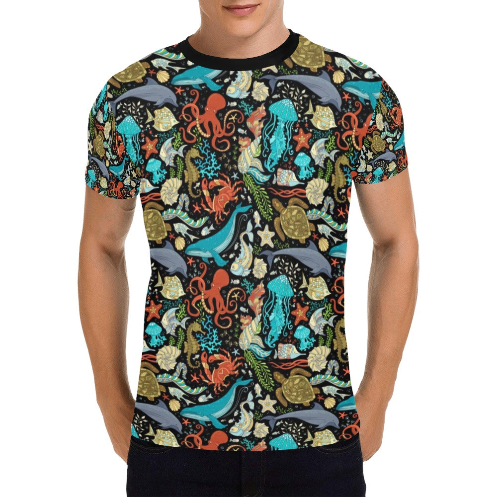 Underwater Animal Print Design LKS301 Men's All Over Print T-shirt