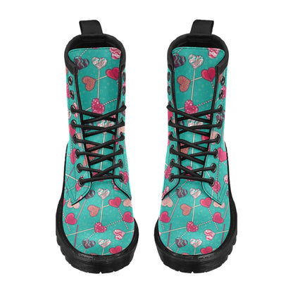 Lollipop Pattern Print Design LL01 Women's Boots