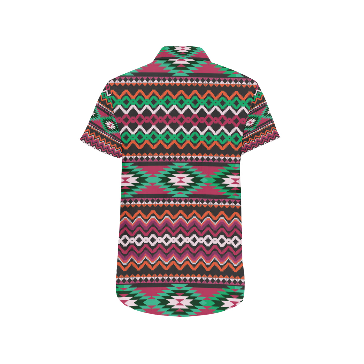 Mexican Pattern Print Design 01 Men's Short Sleeve Button Up Shirt