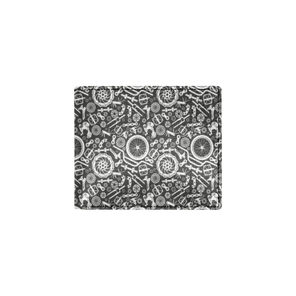 Bicycle Tools Pattern Print Design 02 Men's ID Card Wallet