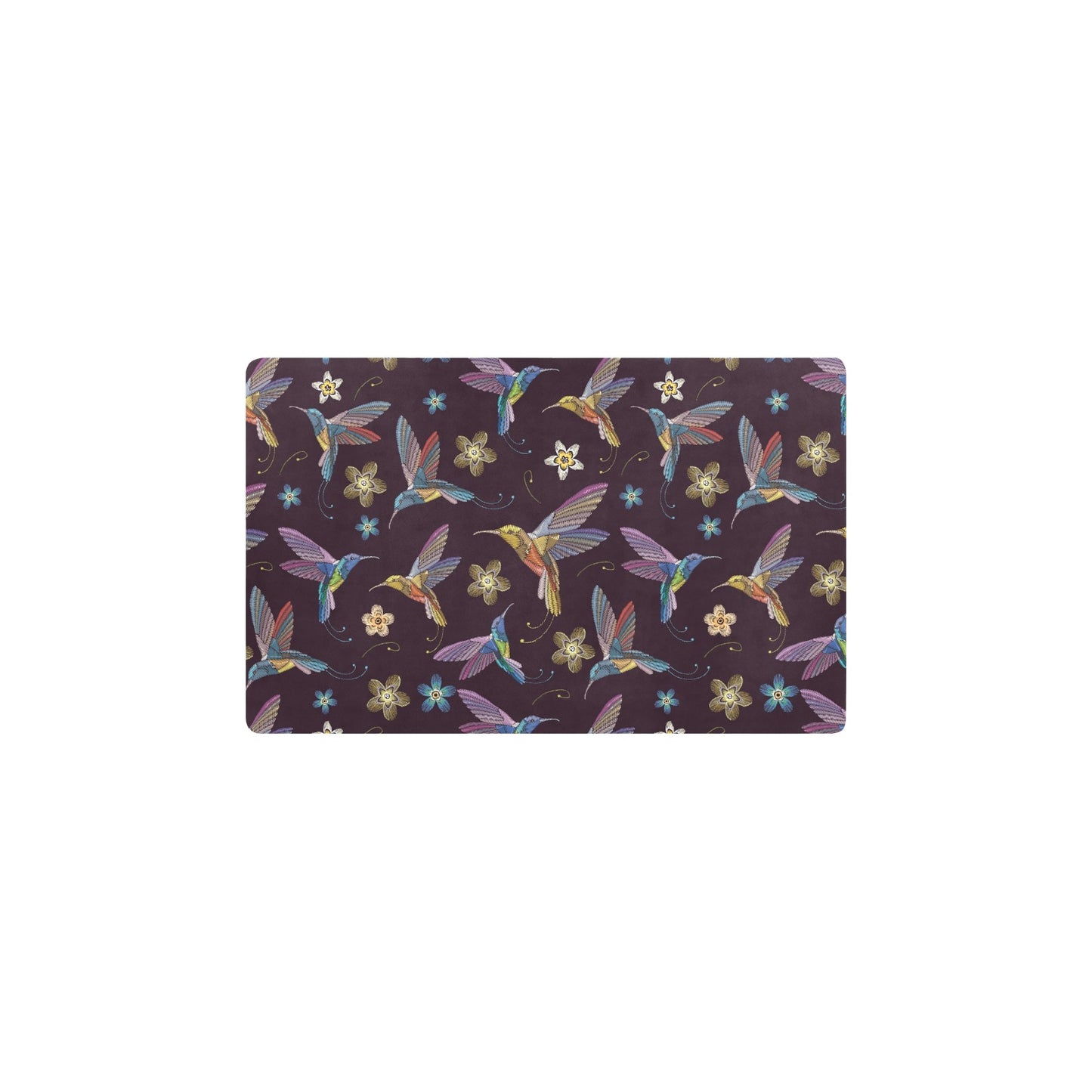Hummingbird Pattern Print Design 04 Kitchen Mat